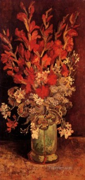 グラジオラスとカーネーションの花瓶 フィンセント・ファン・ゴッホ 印象派の花 Oil Paintings
